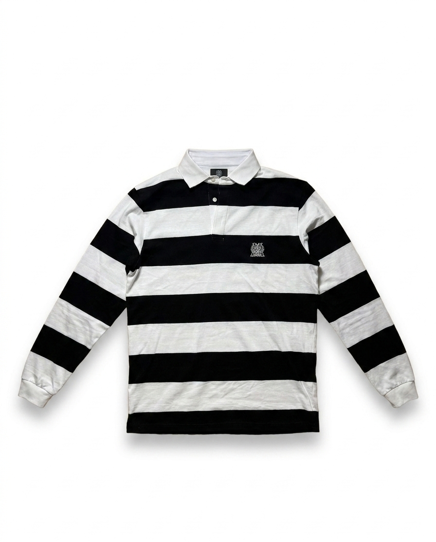 Striped Long Sleeve Polo