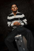 Striped Long Sleeve Polo