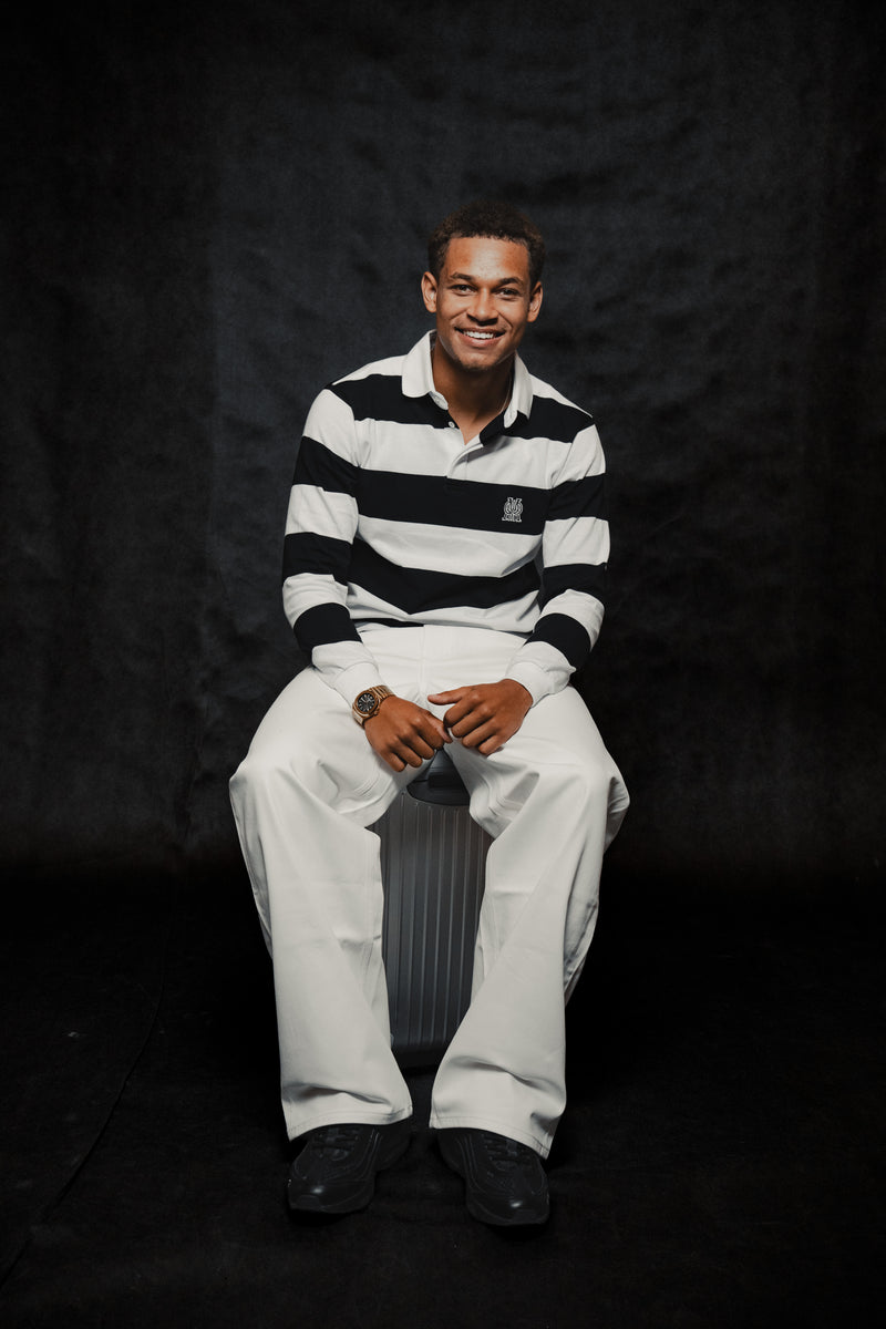 Striped Long Sleeve Polo