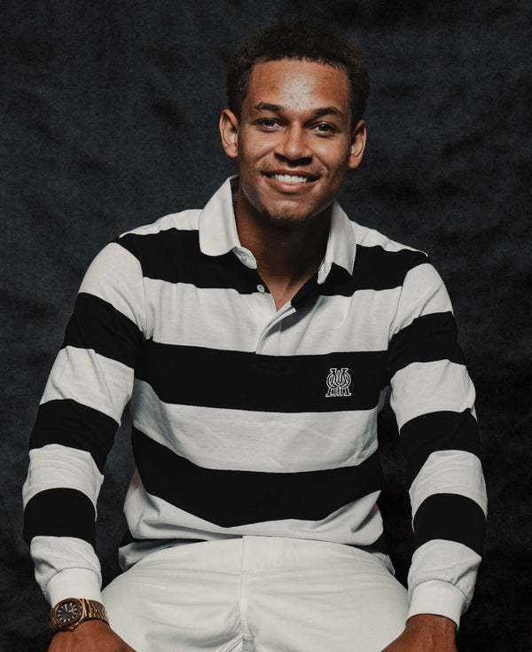Striped Long Sleeve Polo