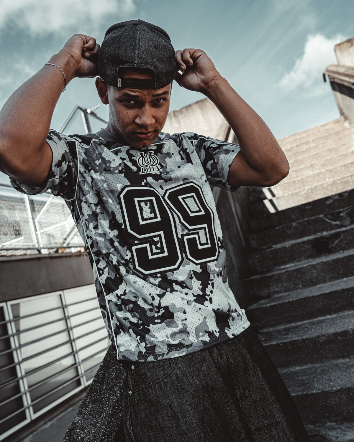 Amore Jersey Grey Camouflage